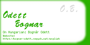 odett bognar business card